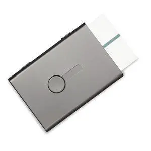 Anodized Aluminum Card Case | Slim Slide Out Metal Holder Thin Lightweight For Professional Exchanges Meetings (Gray) Anodized Aluminum Card Case | Slim Slide Out Metal Holder Thin Lightweight For Professional Exchanges Meetings (Gray)