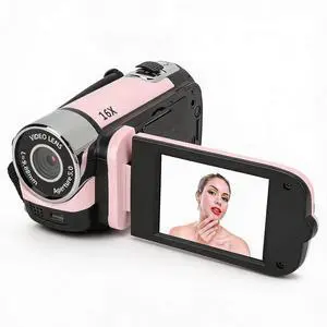 D90 Digital Video Camera - 1080P 16MP Handheld Video Camcorder 16x Digital Zoom Video Camera with 2.7in TFT Rotatable Screen, HD Video Recorder Camera with Fill Light (Rose), Pink D90 Digital Video Camera - 1080P 16MP Handheld Video Camcorder 16x Digital Zoom Video Camera with 2.7in TFT Rotatable Screen, HD Video Recorder Camera with Fill Light (Rose), Pink