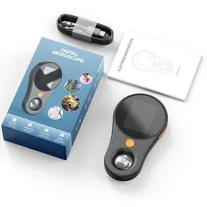 Handheld Digital Microscope 500X Magnification - 2MP Portable Magnifying Glass with 2.0 Inch Screen & Built in 8 LEDs, Compatible with OS, Science Kits Handheld Digital Microscope 500X Magnification - 2MP Portable Magnifying Glass with 2.0 Inch Screen & Built in 8 LEDs, Compatible with OS, Science Kits