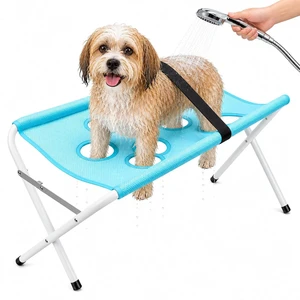 Pet Grooming Hammock Hanging Harness | Breathable Mesh Sling for Cat Nail Clipping and Dog Bathing with Metal Frame, Secure Restraint for Small Pets, Portable Folding Grooming Aid Pet Grooming Hammock Hanging Harness | Breathable Mesh Sling for Cat Nail Clipping and Dog Bathing with Metal Frame, Secure Restraint for Small Pets, Portable Folding Grooming Aid