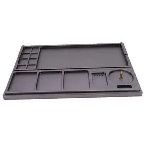 Watch Parts Organizer, Watch Movement Tray, Watchmaker Tool Organizer Holder with Acrylic Dust Cover Parts Storage Box for Repair Crafting Watch Parts Organizer, Watch Movement Tray, Watchmaker Tool Organizer Holder with Acrylic Dust Cover Parts Storage Box for Repair Crafting