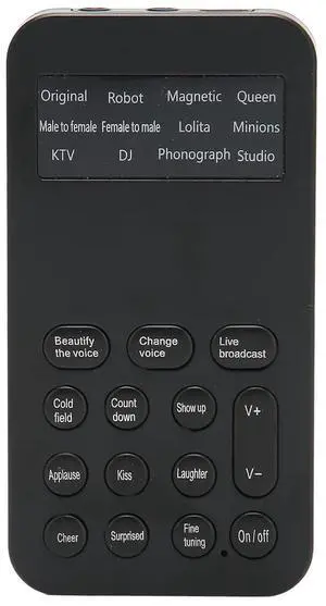 Ghostface Voice Changer, Handheld Microphone Voice Changer, Voice Changer Device, with 8 Sound Effects, for Phone Calling Gaming (Bewinnerygektwg7h0) Ghostface Voice Changer, Handheld Microphone Voice Changer, Voice Changer Device, with 8 Sound Effects, for Phone Calling Gaming (Bewinnerygektwg7h0)