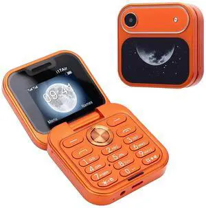 Unlocked Flip Phone, Dual SIM GSM Mobile Phone with Bluetooth 4.0 3.5mm Jack, Large Buttons Loud Speaker One Touch Dialing, Seniors Travel Work (Orange) Unlocked Flip Phone, Dual SIM GSM Mobile Phone with Bluetooth 4.0 3.5mm Jack, Large Buttons Loud Speaker One Touch Dialing, Seniors Travel Work (Orange)
