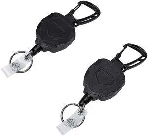 80cm Retractable Key Holder Lost Proof | Heavy Duty Steel Cable Keychain for Backpack Outdoor Hiking, Badge Card (Black) 80cm Retractable Key Holder Lost Proof | Heavy Duty Steel Cable Keychain for Backpack Outdoor Hiking, Badge Card (Black)