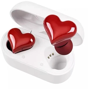 Bluetooth Earbuds, Noise Canceling Headphones with Charging Case, Stereo Stylish Heart Shaped Earphones for Gym Office School Bluetooth Earbuds, Noise Canceling Headphones with Charging Case, Stereo Stylish Heart Shaped Earphones for Gym Office School