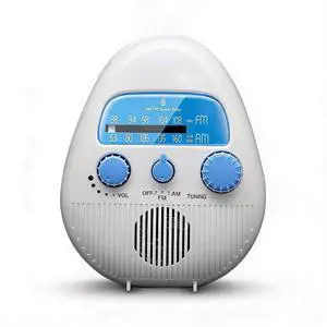Shower Radio, AM FM Radio, Portable ABS Bathroom Radio Built in Speaker Battery Operated Shower Radio Shower Radio, AM FM Radio, Portable ABS Bathroom Radio Built in Speaker Battery Operated Shower Radio