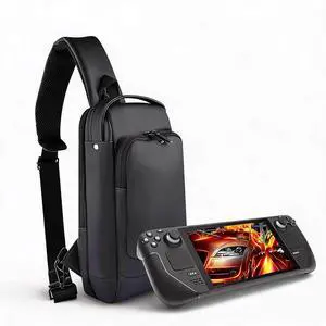 Carrying Case for Steam Deck OLED Handheld Gaming Console, Travel Chest Carrying Gaming Pouch, Travel Bag for Consoles & Accessories with Large Storage Space, Black Carrying Case for Steam Deck OLED Handheld Gaming Console, Travel Chest Carrying Gaming Pouch, Travel Bag for Consoles & Accessories with Large Storage Space, Black