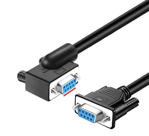 DB9 Serial RS232 Cable 10ft, 9-Pin Left Angled to Straight Connector for COM Port, Modem, PC (Female Angle to Female Straight, Small Side Down) DB9 Serial RS232 Cable 10ft, 9-Pin Left Angled to Straight Connector for COM Port, Modem, PC (Female Angle to Female Straight, Small Side Down)