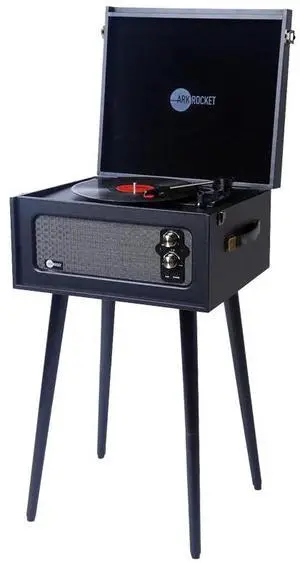 Discovery II 3-Speed Bluetooth Record Player Retro Console Turntable with Built-in Speakers and Removable Legs (Black) Discovery II 3-Speed Bluetooth Record Player Retro Console Turntable with Built-in Speakers and Removable Legs (Black)