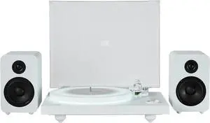 Polaris II Bluetooth Turntable System | All-White Modular Design with LED-Illuminated Platter, Rocket Magnet Cartridge, Bluetooth Output & 40 W Bookshelf Speakers Polaris II Bluetooth Turntable System | All-White Modular Design with LED-Illuminated Platter, Rocket Magnet Cartridge, Bluetooth Output & 40 W Bookshelf Speakers