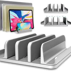 N17-5 Adjustable Width Vertical Laptop Stand, Aluminum Alloy Desktop Notebook Holder Upright Storage N17-5 Adjustable Width Vertical Laptop Stand, Aluminum Alloy Desktop Notebook Holder Upright Storage