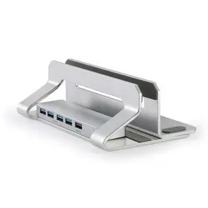 N51-3 Clip-On Vertical Laptop Stand with 4-Port USB 3.0 Hub, Adjustable Upright Notebook Holder N51-3 Clip-On Vertical Laptop Stand with 4-Port USB 3.0 Hub, Adjustable Upright Notebook Holder