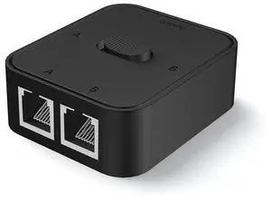 Gigabit Ethernet Network Switch RJ45 2 Port to 1 Port Manual Selector Box, Unpowered Network Sharing Switch Internal External Network Toggle Button Compatible with Cat5e Cat6 Cat7 Ethernet Cable Gigabit Ethernet Network Switch RJ45 2 Port to 1 Port Manual Selector Box, Unpowered Network Sharing Switch Internal External Network Toggle Button Compatible with Cat5e Cat6 Cat7 Ethernet Cable