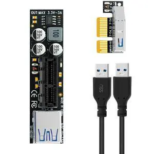 PCI-E 3.0 x1 Extension Cable Riser Card Extender, 8Gbps High Speed PCIe 1X Adapter Cable for Desktop PC GPU Network Card Sound Card Multiple Length Options - 0.3m PCI-E 3.0 x1 Extension Cable Riser Card Extender, 8Gbps High Speed PCIe 1X Adapter Cable for Desktop PC GPU Network Card Sound Card Multiple Length Options - 0.3m