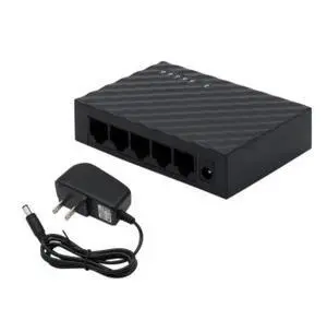 5-Port Gigabit Ethernet Switch Home Network Hub RJ45 Switch, Gigabit Network Splitter, Plug-and-Play Desktop Switch for LAN Expansion, 10/100/1000Mbps - black 5-Port Gigabit Ethernet Switch Home Network Hub RJ45 Switch, Gigabit Network Splitter, Plug-and-Play Desktop Switch for LAN Expansion, 10/100/1000Mbps - black