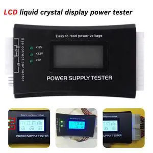 ATX Power Supply Tester with LCD Display PSU Diagnostic Card, PC Power Supply Detection Instrument, Voltage Tester for Computer Power Supply ATX Power Supply Tester with LCD Display PSU Diagnostic Card, PC Power Supply Detection Instrument, Voltage Tester for Computer Power Supply