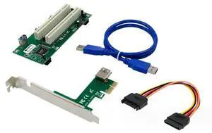 PCIe x1 to 2 x PCI Slot Expansion Card PCI-E to Dual PCI Adapter, Detachable / Split Design, Plug-and-Play, Driver-Free for Legacy PCI Devices PCIe x1 to 2 x PCI Slot Expansion Card PCI-E to Dual PCI Adapter, Detachable / Split Design, Plug-and-Play, Driver-Free for Legacy PCI Devices