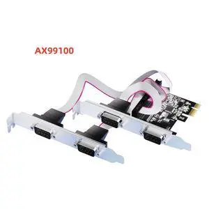 PCIe to 4-Port RS232 Serial Card PCI-E to 4 x DB9 COM Port Expansion Adapter, AX99100 Chipset, Industrial 4-Port Serial Controller PCIe to 4-Port RS232 Serial Card PCI-E to 4 x DB9 COM Port Expansion Adapter, AX99100 Chipset, Industrial 4-Port Serial Controller