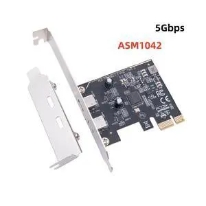 PCI-E to 2 x Type-C USB 3.2 Card Desktop High-Speed USB-C Expansion Adapter, Dual USB 3.2 Gen2 Ports, PCIe Converter, Bus-Powered PCI-E to 2 x Type-C USB 3.2 Card Desktop High-Speed USB-C Expansion Adapter, Dual USB 3.2 Gen2 Ports, PCIe Converter, Bus-Powered