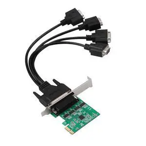PCIe to 4-Port RS232 Serial Card 4 x DB9 COM Port Expansion Adapter, AX99100 Chipset, 1-to-4 Industrial Serial Controller for PC / Embedded Systems PCIe to 4-Port RS232 Serial Card 4 x DB9 COM Port Expansion Adapter, AX99100 Chipset, 1-to-4 Industrial Serial Controller for PC / Embedded Systems