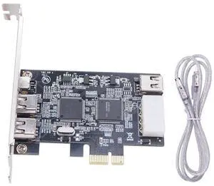 PCIe 1394 FireWire Card for Desktop PC DV / HDV High-Definition Video Capture Card, IEEE 1394a Adapter, PCI-E 1X Interface for Digital Video Transfer PCIe 1394 FireWire Card for Desktop PC DV / HDV High-Definition Video Capture Card, IEEE 1394a Adapter, PCI-E 1X Interface for Digital Video Transfer