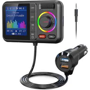 BT98L Car MP3 Bluetooth Player New Large Screen, Plug-in Car Charger, FM Transmitter, USB/TF Card Reader for Car Audio BT98L Car MP3 Bluetooth Player New Large Screen, Plug-in Car Charger, FM Transmitter, USB/TF Card Reader for Car Audio