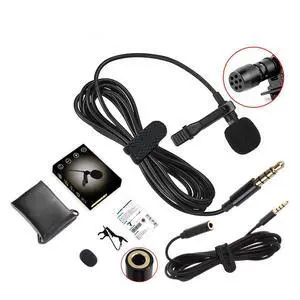2m Lapel Mic with Extension Cord Clip-On Condenser Microphone for Classroom, Lectures, Guided Tours & Interviews, Compact & Lightweight 2m Lapel Mic with Extension Cord Clip-On Condenser Microphone for Classroom, Lectures, Guided Tours & Interviews, Compact & Lightweight
