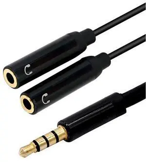 GAZ-CB48 3.5mm Stereo Y-Splitter Cable Male to Dual Female, 3.5mm TRS Audio Adapter for Headphones/Microphones GAZ-CB48 3.5mm Stereo Y-Splitter Cable Male to Dual Female, 3.5mm TRS Audio Adapter for Headphones/Microphones
