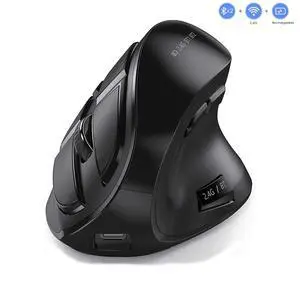 2.4G Rechargeable Ergonomic Vertical Wireless Mouse for Laptop / Desktop / Office - black 2.4G Rechargeable Ergonomic Vertical Wireless Mouse for Laptop / Desktop / Office - black