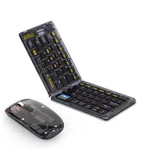 Transparent Foldable Triple-Mode Wireless Keyboard Portable, Quiet Scissor Keys, Multi-Device for Office/Travel Transparent Foldable Triple-Mode Wireless Keyboard Portable, Quiet Scissor Keys, Multi-Device for Office/Travel