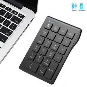 Quiet Wireless Numeric Keypad Compact Bluetooth Number Pad for Accountants, Data Entry & Office Use - black Quiet Wireless Numeric Keypad Compact Bluetooth Number Pad for Accountants, Data Entry & Office Use - black