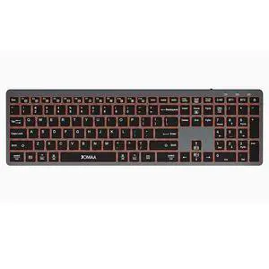 Multi-Device Wireless Bluetooth Keyboard for Laptop RGB Backlit & Silent Keys for Office, Business & Home Use Multi-Device Wireless Bluetooth Keyboard for Laptop RGB Backlit & Silent Keys for Office, Business & Home Use