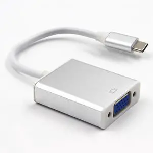 USB 3.1 Type-C to VGA Adapter Cable 1080p HD Video Converter, Plug-and-Play, for Laptop/PC to Monitor/Projector USB 3.1 Type-C to VGA Adapter Cable 1080p HD Video Converter, Plug-and-Play, for Laptop/PC to Monitor/Projector