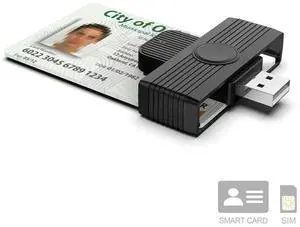 USB Smart Card Reader Supports Smart Card/SIM/ID/CAC, USB 2.0 CCID, ISO 7816 Compliant, Plug-and-Play for Windows, Linux, macOS USB Smart Card Reader Supports Smart Card/SIM/ID/CAC, USB 2.0 CCID, ISO 7816 Compliant, Plug-and-Play for Windows, Linux, macOS