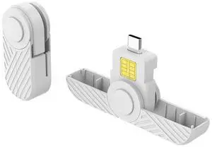 Type-C eSIM Card Writer & Smart Card Reader Supports 5ber / eSTK, SIM / ID / IC / Bank / Tax Cards, Multi-OS Compatible - white Type-C eSIM Card Writer & Smart Card Reader Supports 5ber / eSTK, SIM / ID / IC / Bank / Tax Cards, Multi-OS Compatible - white
