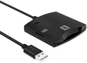 USB Smart Card Reader Supports CAC / Bank / ATM / Tax / IC / SIM / ID Cards, Plug-and-Play for Windows, Mac, Linux USB Smart Card Reader Supports CAC / Bank / ATM / Tax / IC / SIM / ID Cards, Plug-and-Play for Windows, Mac, Linux