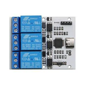 USB Relay Serial Control Relay Module 3Channel, Type-C Interface, Optocoupler Protection, PC Software Control DSTUR-T30 USB Relay Serial Control Relay Module 3Channel, Type-C Interface, Optocoupler Protection, PC Software Control DSTUR-T30