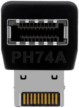 Motherboard USB 3.1 Type-E 90-Degree Angled Adapter Type-C Front Panel Connector with Housing, Solves Cable Clearance Issues in ITX/Mini PCs - PH74A Motherboard USB 3.1 Type-E 90-Degree Angled Adapter Type-C Front Panel Connector with Housing, Solves Cable Clearance Issues in ITX/Mini PCs - PH74A