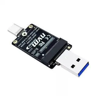 M.2 NVMe SSD to USB-A / Type-C Dual-Interface Adapter Board JMS583 Bridge Chip, 10Gbps Transfer Speed, Portable M.2 SSD Enclosure Converter M.2 NVMe SSD to USB-A / Type-C Dual-Interface Adapter Board JMS583 Bridge Chip, 10Gbps Transfer Speed, Portable M.2 SSD Enclosure Converter