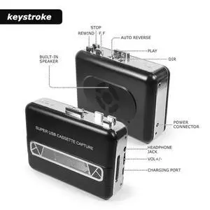 303 Cassette to MP3 Converter Portable Tape Player with Speaker, High-Quality Audio Capture, Direct MP3 Recording to USB Drive/SD Card, No Computer Needed 303 Cassette to MP3 Converter Portable Tape Player with Speaker, High-Quality Audio Capture, Direct MP3 Recording to USB Drive/SD Card, No Computer Needed