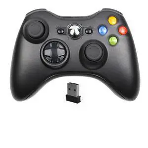 2.4G Wireless Game Controller for PC/Laptop Dual Vibration Feedback, Plug-and-Play, Ergonomic Design for Steam/Windows Gaming - black 2.4G Wireless Game Controller for PC/Laptop Dual Vibration Feedback, Plug-and-Play, Ergonomic Design for Steam/Windows Gaming - black