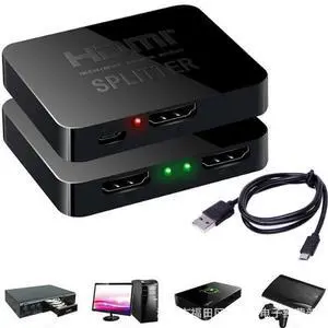 HDMI Splitter 1 in 2 Out 4K 2K UHD Video Distributor, One Input to Dual Outputs, Supports 3D, for HDTV / Monitor / Projector HDMI Splitter 1 in 2 Out 4K 2K UHD Video Distributor, One Input to Dual Outputs, Supports 3D, for HDTV / Monitor / Projector