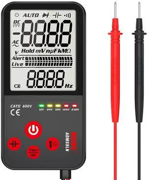 Large Screen Intelligent Auto-Ranging Digital Multimeter Ultra-Slim Design, Smart Identification Technology, True RMS & Non-Contact Voltage Detection - ADMS9LN Large Screen Intelligent Auto-Ranging Digital Multimeter Ultra-Slim Design, Smart Identification Technology, True RMS & Non-Contact Voltage Detection - ADMS9LN