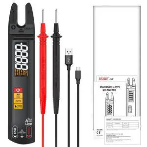 High-Precision U-Type Fork Clamp Meter Smart AC/DC Ammeter, Auto-Ranging Digital Multimeter with True-RMS, NCV Voltage Detection & Phase/Live Wire Test High-Precision U-Type Fork Clamp Meter Smart AC/DC Ammeter, Auto-Ranging Digital Multimeter with True-RMS, NCV Voltage Detection & Phase/Live Wire Test
