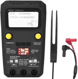 ESR02 Pro Multifunctional Transistor Tester, M328 Smart Component Tester for Resistance, Capacitance, Inductance, ESR, MOSFET, and Diode Detection - black ESR02 Pro Multifunctional Transistor Tester, M328 Smart Component Tester for Resistance, Capacitance, Inductance, ESR, MOSFET, and Diode Detection - black