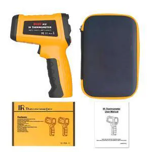 H3 High-Temperature Infrared Thermometer -50°C to 1400°C, 50:1 Distance-to-Spot Ratio, Non-Contact Temperature Gun with Adjustable Emissivity H3 High-Temperature Infrared Thermometer -50°C to 1400°C, 50:1 Distance-to-Spot Ratio, Non-Contact Temperature Gun with Adjustable Emissivity