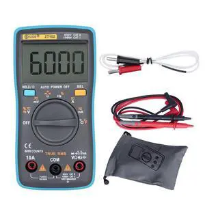 High-Accuracy ZT102 Digital Multimeter Auto-Ranging, True RMS, 6000 Counts, AC/DC Voltage Current Resistance Capacitance Frequency Temperature Tester High-Accuracy ZT102 Digital Multimeter Auto-Ranging, True RMS, 6000 Counts, AC/DC Voltage Current Resistance Capacitance Frequency Temperature Tester