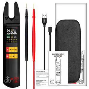 U5 Intelligent Fork Clamp Multimeter 600A AC/DC Current Tester, Auto-Ranging, NCV, Live Wire Detection, Temperature Measurement, Type-C Rechargeable U5 Intelligent Fork Clamp Multimeter 600A AC/DC Current Tester, Auto-Ranging, NCV, Live Wire Detection, Temperature Measurement, Type-C Rechargeable