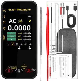 S500 High-Precision Digital Graphic Recording Multimeter 20000 Counts, Color Screen, True RMS, 1000V/10A, Data Logging Graph Mode S500 High-Precision Digital Graphic Recording Multimeter 20000 Counts, Color Screen, True RMS, 1000V/10A, Data Logging Graph Mode