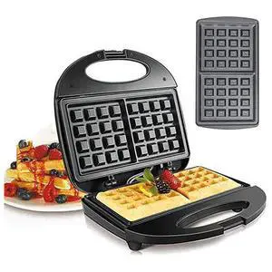 Dual-Heating 110V Waffle & Sandwich Maker Non-Stick Coating, Home Breakfast Machine with US Standard Plug Dual-Heating 110V Waffle & Sandwich Maker Non-Stick Coating, Home Breakfast Machine with US Standard Plug